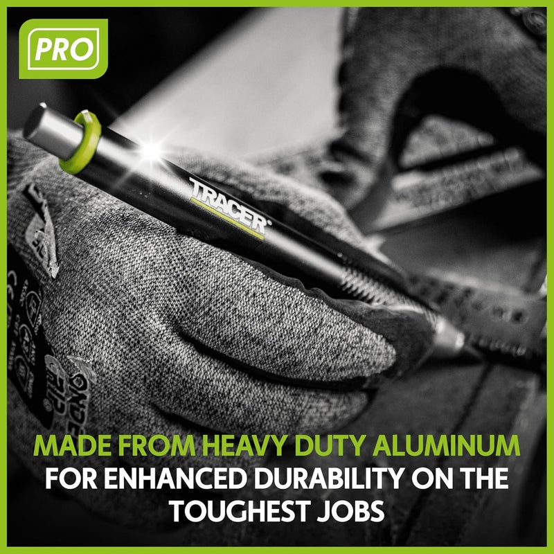 Tracer Pro Series Tough Metal Construction Pencil with 6 x Replacement Lead Pack and Site Holsters. All-in-one Aluminium Construction Marking Kit - Image 4